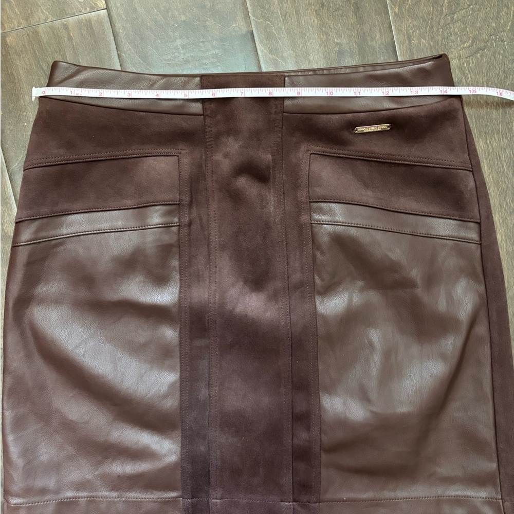 Mark New York Brown Faux Leather Skirt - Picture 4 of 6